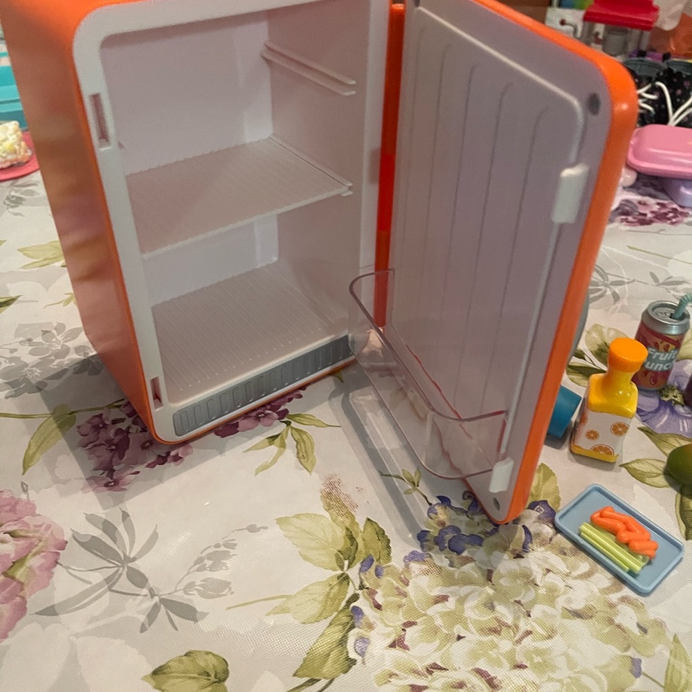 American Girl Miniature Orange Toy Fridge